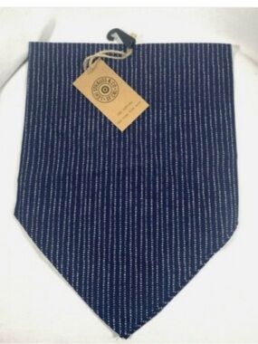 Levi's Navy Blue Striped Bandana Scarf